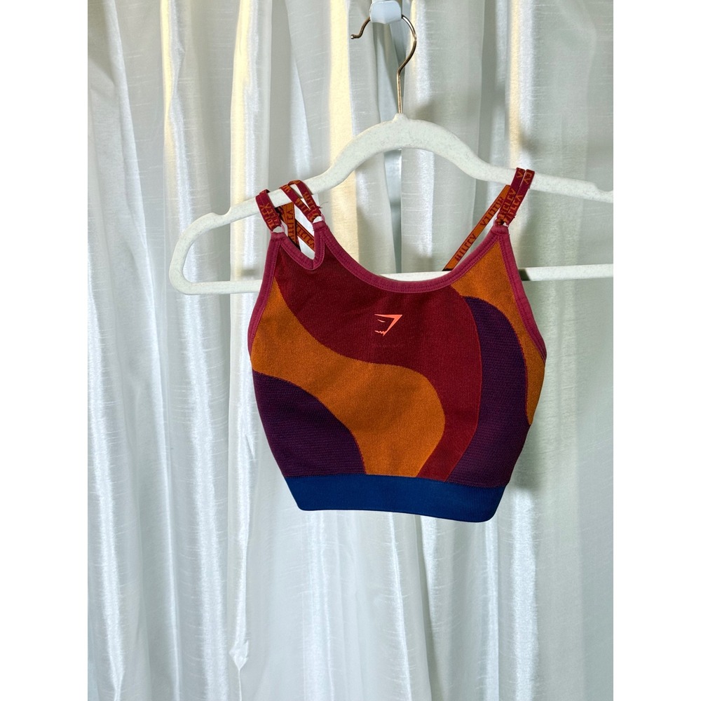 Gymshark Sports Bra Womens XS Multi Excellent Whitney Simmons Strappy Seamless